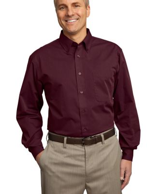 Port Authority Tonal Pattern Easy Care Shirt S613 in Maroon