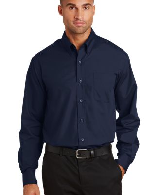 Port Authority Long Sleeve Value Poplin Shirt S632 in Navy
