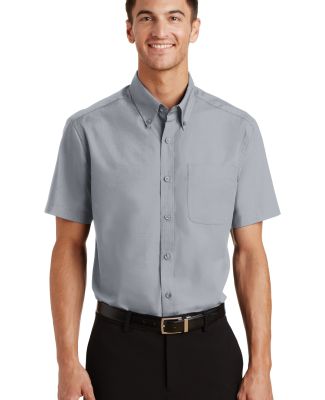 Port Authority Short Sleeve Value Poplin Shirt S63 in Grey