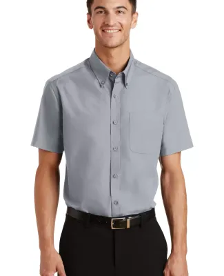 Port Authority Short Sleeve Value Poplin Shirt S63 Grey