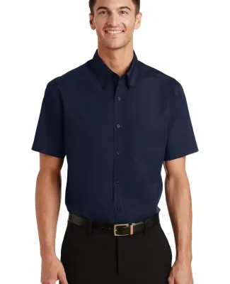 Port Authority Short Sleeve Value Poplin Shirt S63 Navy