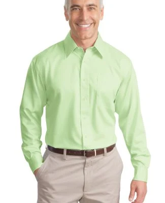 Port Authority Long Sleeve Non Iron Twill Shirt S6 in Green mist