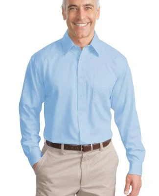 Port Authority Long Sleeve Non Iron Twill Shirt S6 in Sky blue
