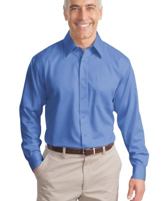 Port Authority Long Sleeve Non Iron Twill Shirt S6 in Ultramarine blue