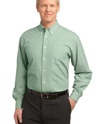 Port Authority Plaid Pattern Easy Care Shirt S639 Green