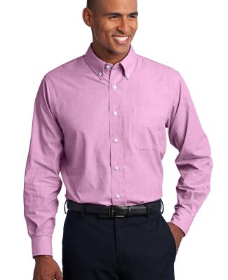 Port Authority Crosshatch Easy Care Shirt S640 in Pink orchid