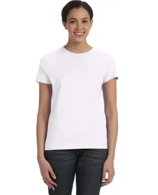 Hanes Ladies Nano T Cotton T Shirt SL04 White