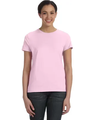 Hanes Ladies Nano T Cotton T Shirt SL04 Pale Pink