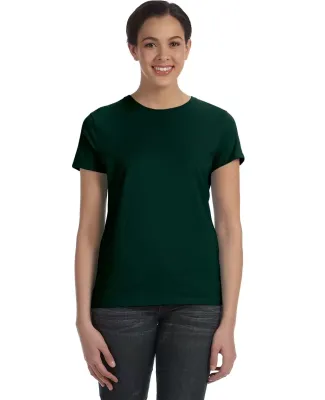 Hanes Ladies Nano T Cotton T Shirt SL04 Deep Forest