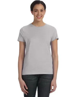 Hanes Ladies Nano T Cotton T Shirt SL04 Light Steel