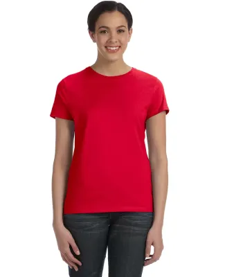 Hanes Ladies Nano T Cotton T Shirt SL04 Deep Red