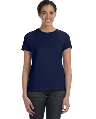 Hanes Ladies Nano T Cotton T Shirt SL04 Navy