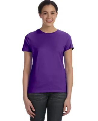 Hanes Ladies Nano T Cotton T Shirt SL04 Purple
