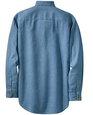 Port  Company Long Sleeve Value Denim Shirt SP10 Faded Blue
