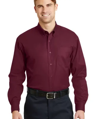 CornerStone Long Sleeve SuperPro Twill Shirt SP17 Burgundy