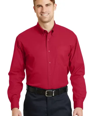 CornerStone Long Sleeve SuperPro Twill Shirt SP17 Red