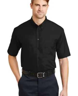 CornerStone Short Sleeve SuperPro Twill Shirt SP18 Black