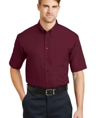 CornerStone Short Sleeve SuperPro Twill Shirt SP18 Burgundy