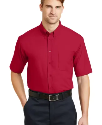 CornerStone Short Sleeve SuperPro Twill Shirt SP18 Red