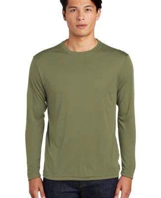 Sport Tek ST350LS Long Sleeve Competitor Tee  in Olive drab grn
