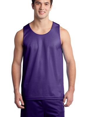 Sport Tek PosiCharge Classic Mesh 8482 Reversible  in Purple/wh