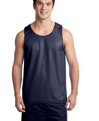 Sport Tek PosiCharge Classic Mesh 8482 Reversible  in True navy/wh