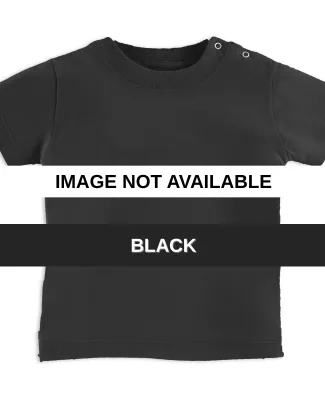 Rabbit Skins® Infant Softy Snap Shoulder T-shirt Black
