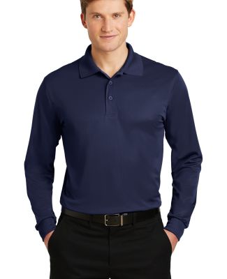 Sport Tek Long Sleeve Micropique Sport Wick Polo S in True navy