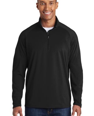 Sport Tek Sport Wick Stretch 12 Zip Pullover ST850 in Black
