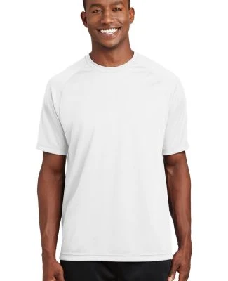 Sport Tek Dry Zone153 Short Sleeve Raglan T Shirt  in White