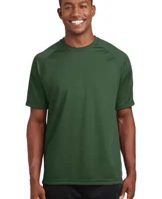 Sport Tek Dry Zone153 Short Sleeve Raglan T Shirt  in Forest green