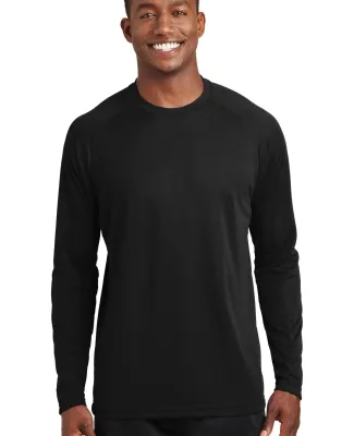 Sport Tek Dry Zone153 Long Sleeve Raglan T Shirt T in Black