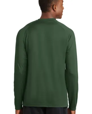 Sport Tek Dry Zone153 Long Sleeve Raglan T Shirt T in Forest green