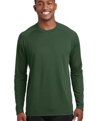 Sport Tek Dry Zone153 Long Sleeve Raglan T Shirt T Forest Green