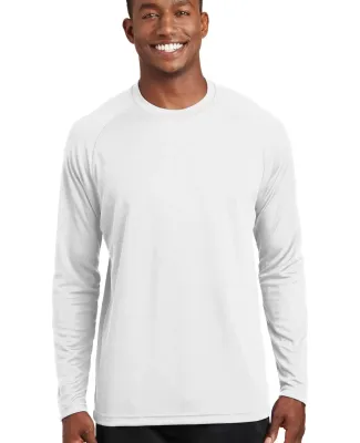 Sport Tek Dry Zone153 Long Sleeve Raglan T Shirt T in White