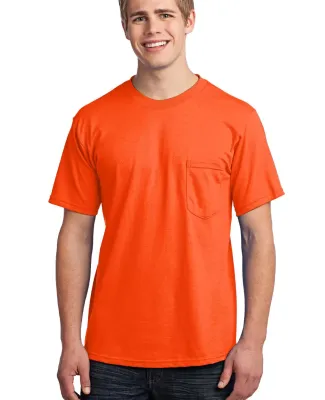 Port  Company All American Tee with Pocket USA100P Safety Orange
