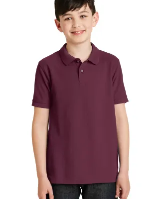 Port Authority Youth Silk Touch153 Polo Y500 Burgundy