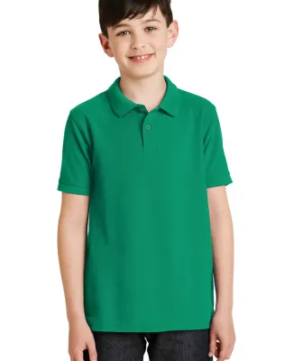 Port Authority Youth Silk Touch153 Polo Y500 Kelly Green