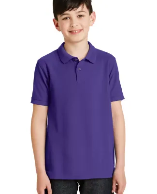 Port Authority Youth Silk Touch153 Polo Y500 Purple