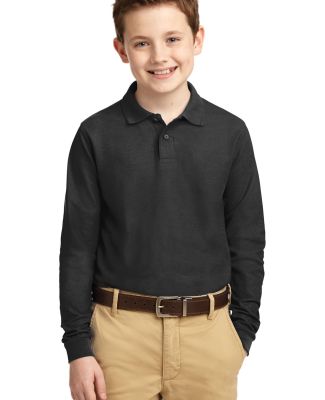 Port Authority Youth Long Sleeve Silk Touch153 Pol in Black