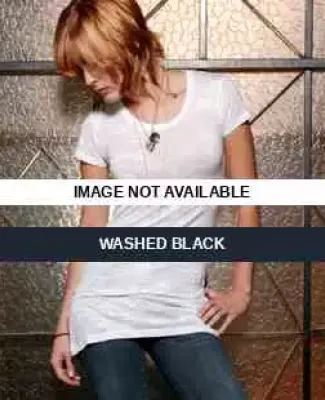 AA2618 Alternative Apparel Womens Burnout Tunic Washed Black
