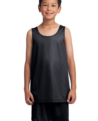 Sport Tek Youth PosiCharge Classic Mesh 8482 Rever in Black/wh