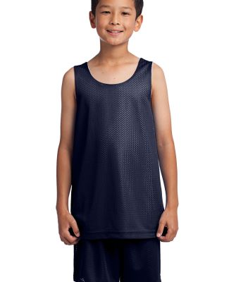 Sport Tek Youth PosiCharge Classic Mesh 8482 Rever in True navy/wh