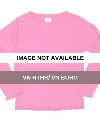 Rabbit Skins® Toddler Long Sleeve Baby Rib T-shir VN HTHR/ VN BURG