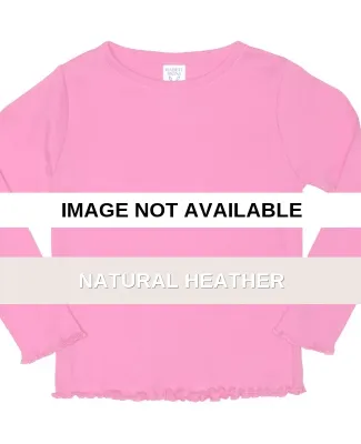 Rabbit Skins® Toddler Long Sleeve Baby Rib T-shir Natural Heather