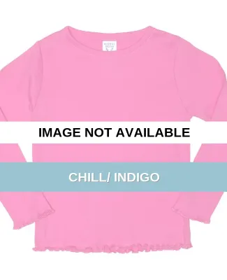 Rabbit Skins® Toddler Long Sleeve Baby Rib T-shir Chill/ Indigo