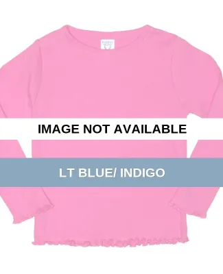 Rabbit Skins® Toddler Long Sleeve Baby Rib T-shir LT BLUE/ INDIGO