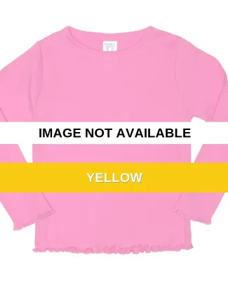 Rabbit Skins® Toddler Long Sleeve Baby Rib T-shir Yellow