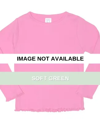 Rabbit Skins® Toddler Long Sleeve Baby Rib T-shir Soft Green