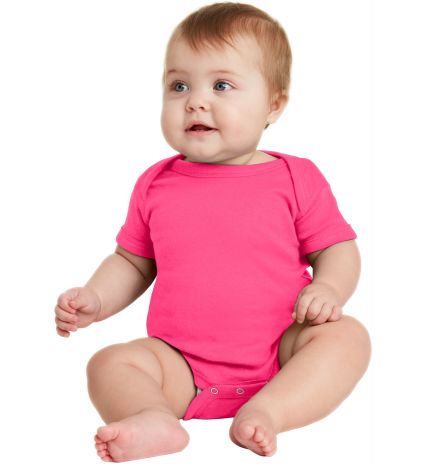 4400 Onsie Rabbit Skins Infant Lap Shoulder Creepe in Raspberry